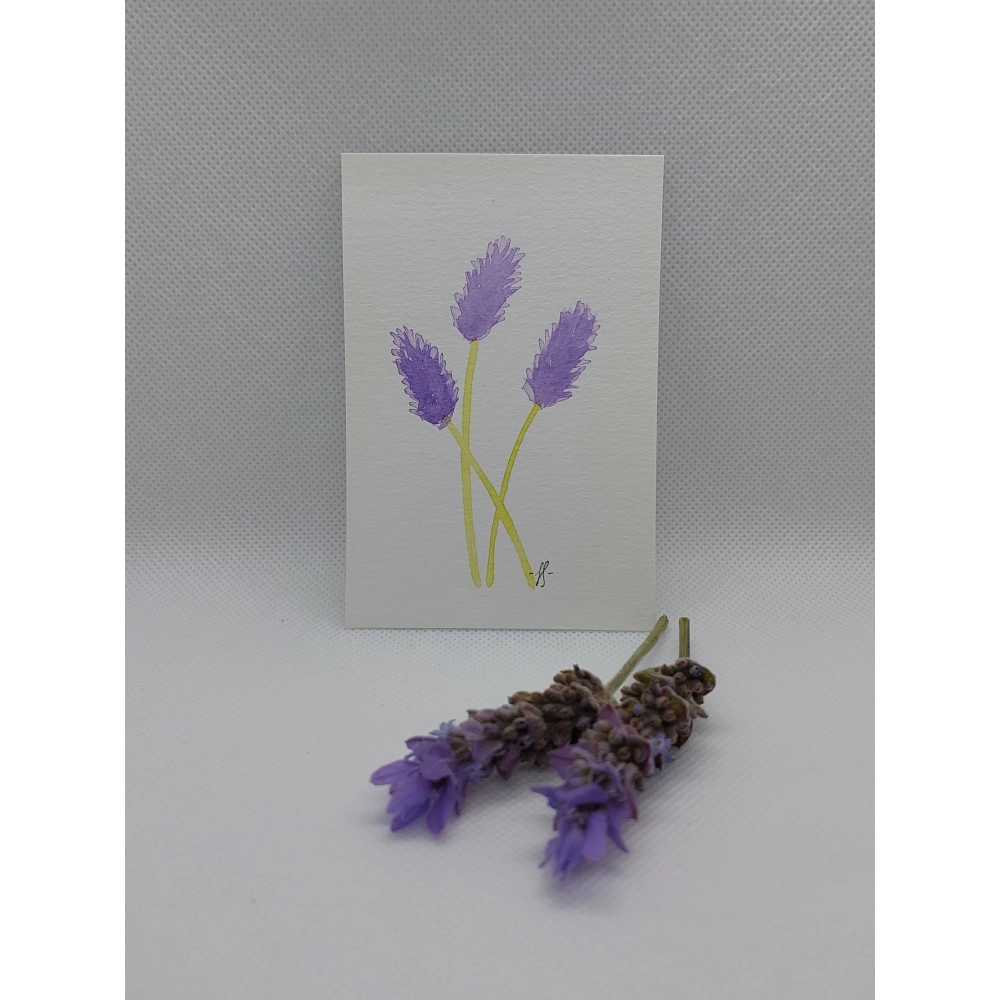 Handmade Card - Lavender Blooms