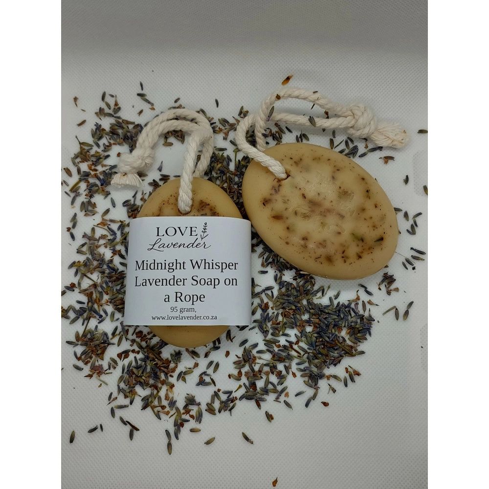 Midnight Whisper – Lavender Soap on a Rope 95 gram